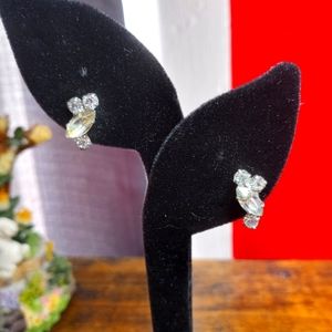 Vintage Silver Toned Screw Back Earrings